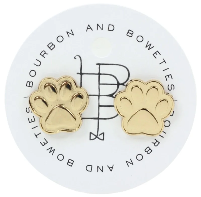 The Gold Paw Stud Earring