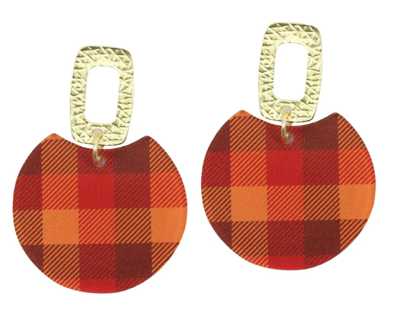 The Leighton Earring - Fall Plaid