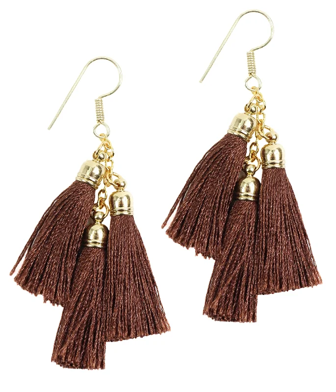 The Minnie Earring - Brown