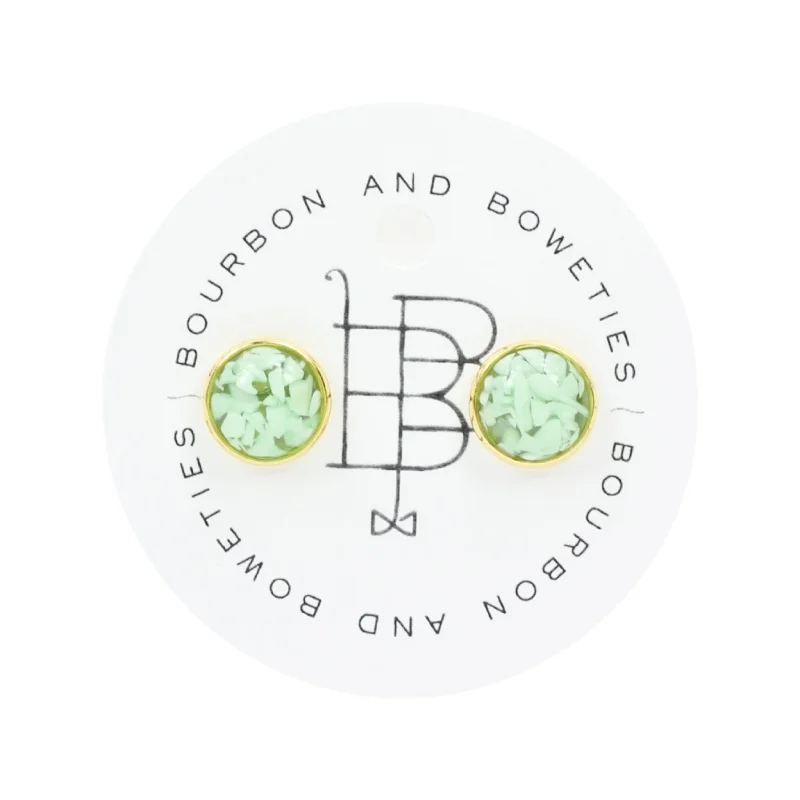 The Stella Stud Earring - Green