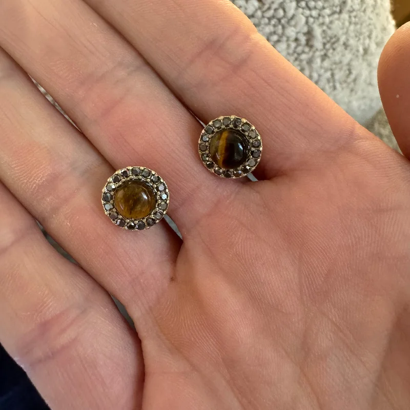 Tiger’s Eye Studs