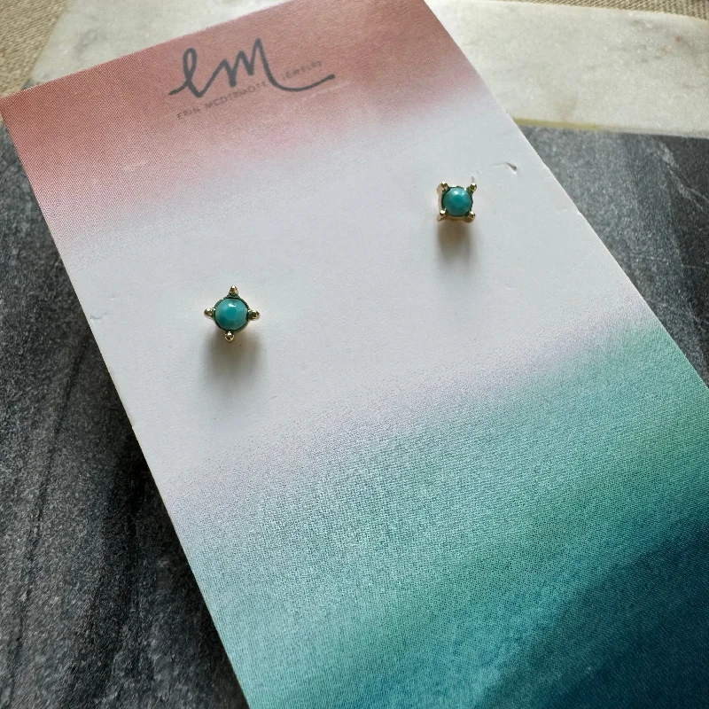 Tiny Turquoise Studs