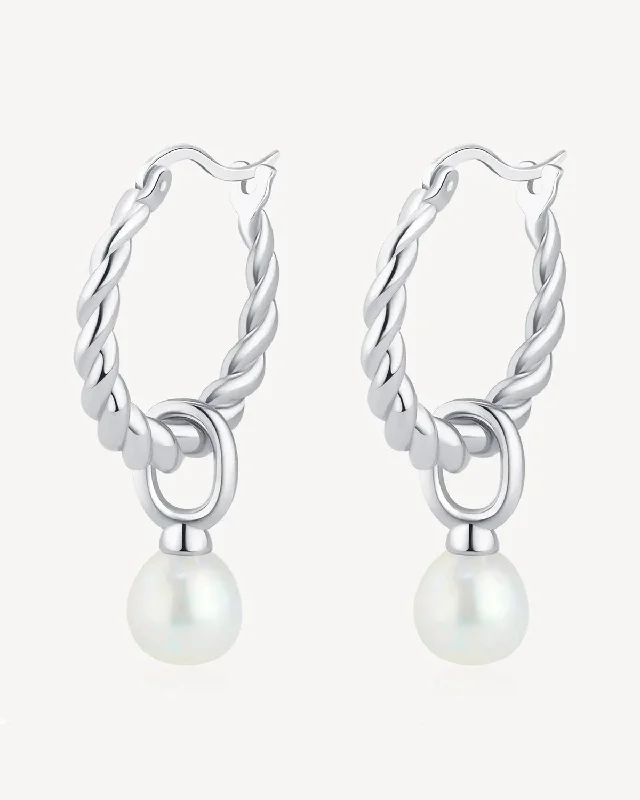 Twisted Pearl Earrings