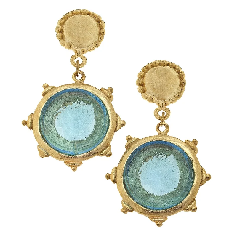 Venetian Glass Coin Earrings