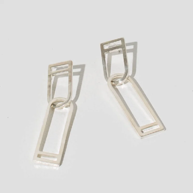 Window Dangle Earrings - Sterling Silver