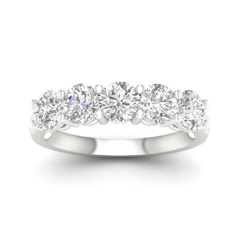 14K White Gold Lab Grown Diamond Band