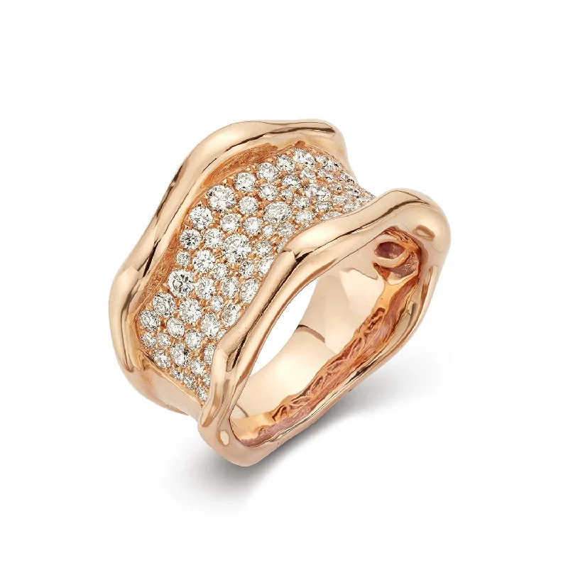 18KT ROSE GOLD DIAMOND RING