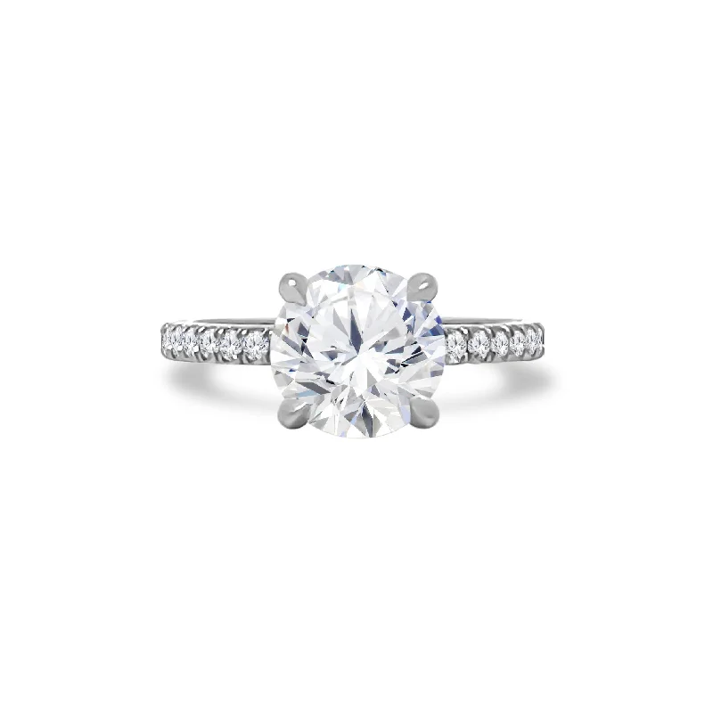 2.08ct Round Diamond on Diamond Band