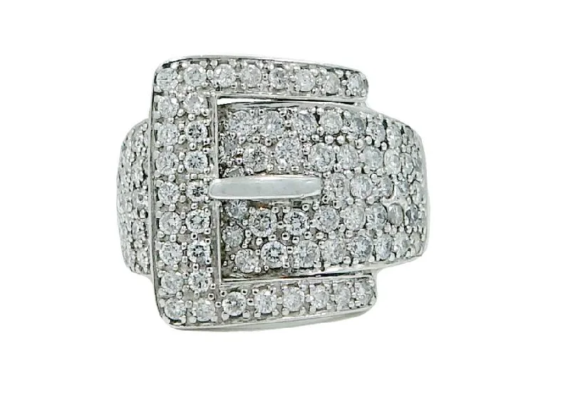 Buckle Shape Diamond Ring