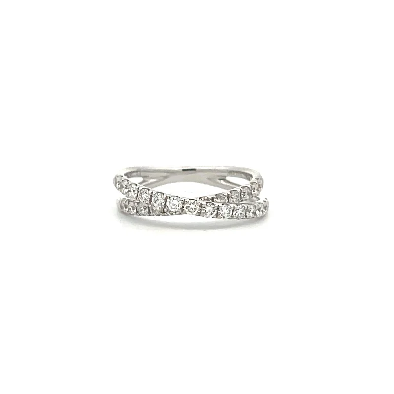 Crisscross Diamond Ring