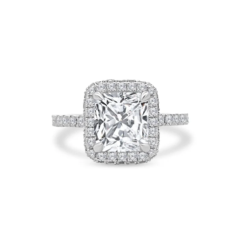 Cushion Diamond Halo Ring