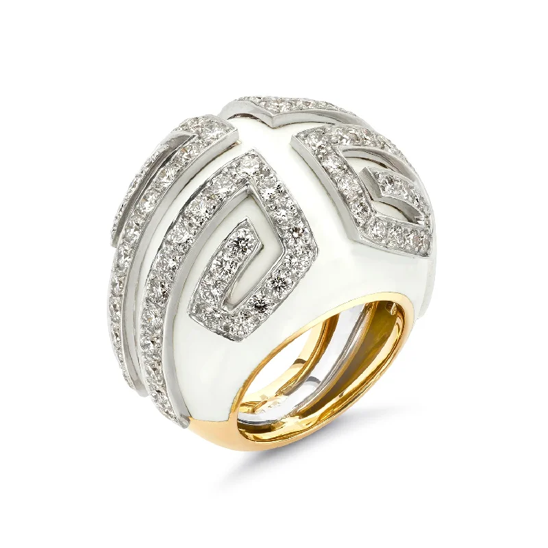 David Webb Scroll Diamond Ring