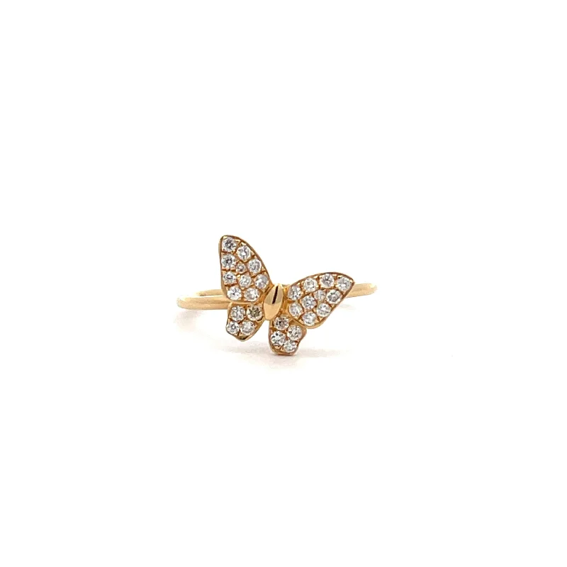 Diamond Butterfly Ring