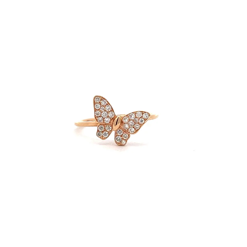 Diamond Butterfly Ring