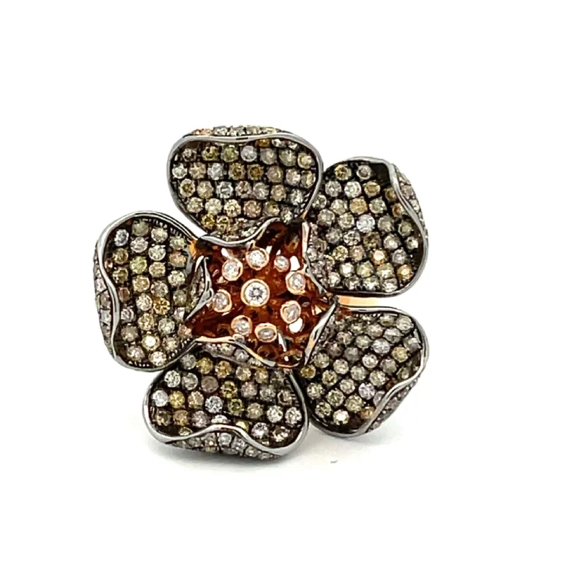 Diamond Flower Ring