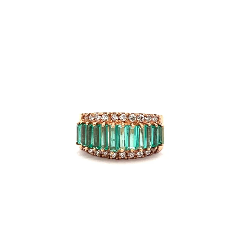 Emerald And Diamond Ring