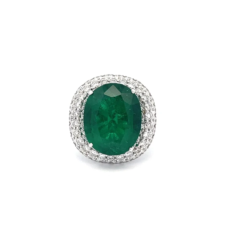 Emerald And Diamond Ring