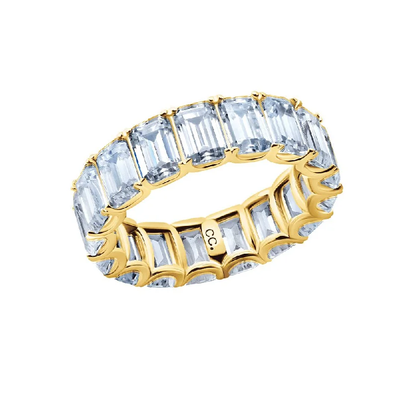 Emerald Cut Eternity Band Ring