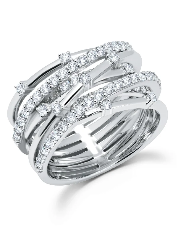 Entwined Ring Finished in Pure Platinum