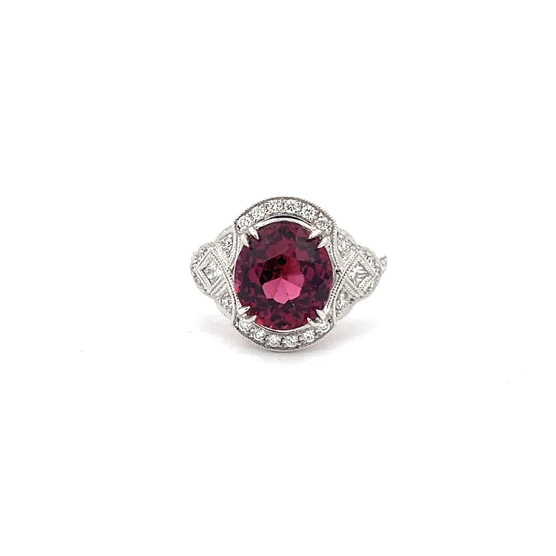 Exotic Garnet And Diamond Ring