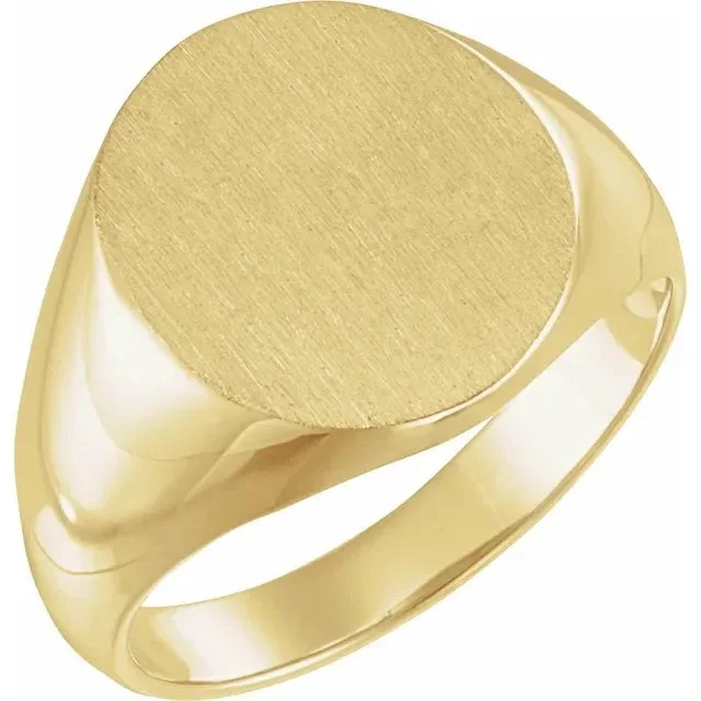 10K Oval Signet Ring