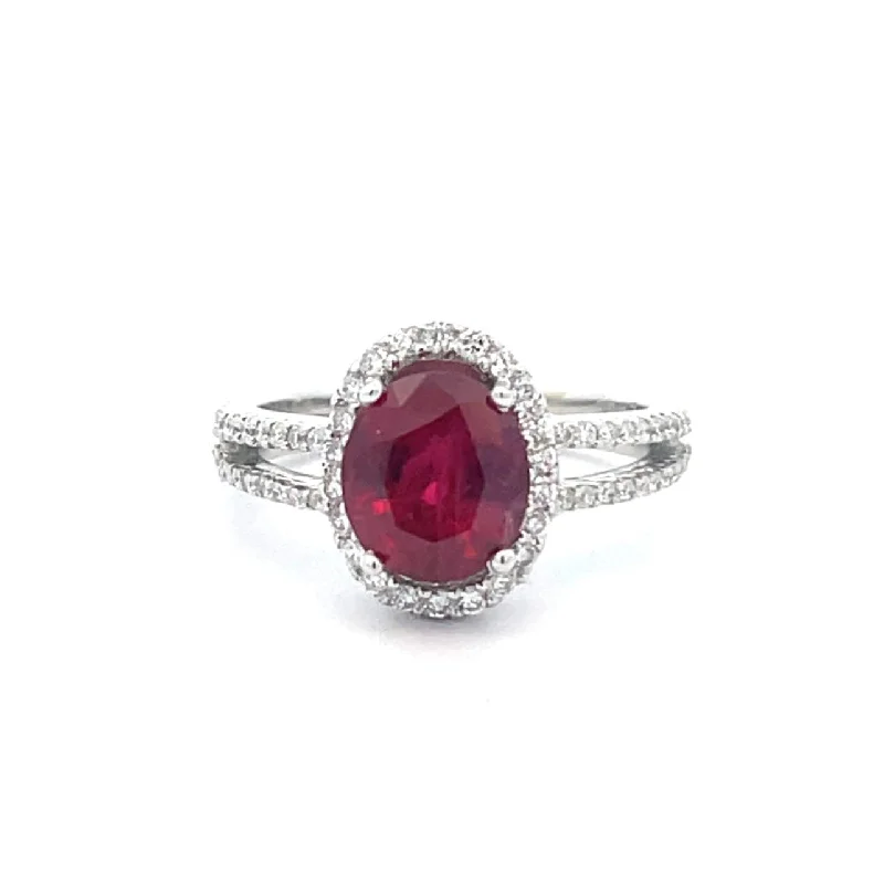 Halo Ruby Ring