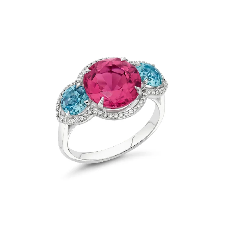 Halo Tourmaline Ring