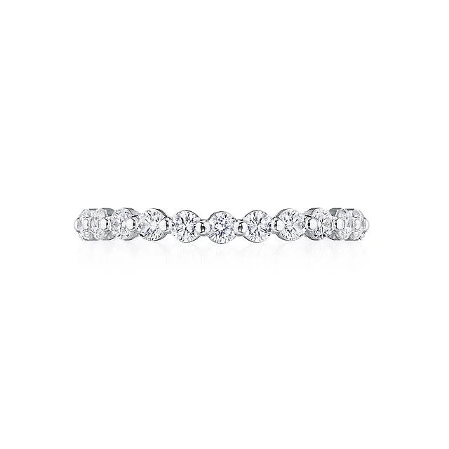 14K White Gold Floating Diamond Band