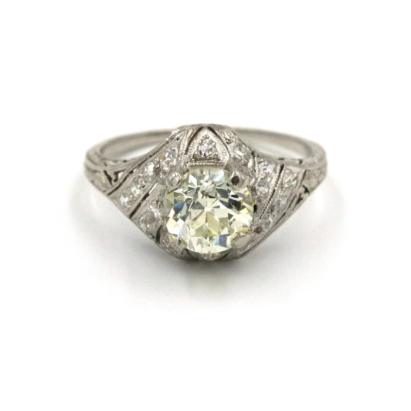 Old Mine Cut Diamond Ring