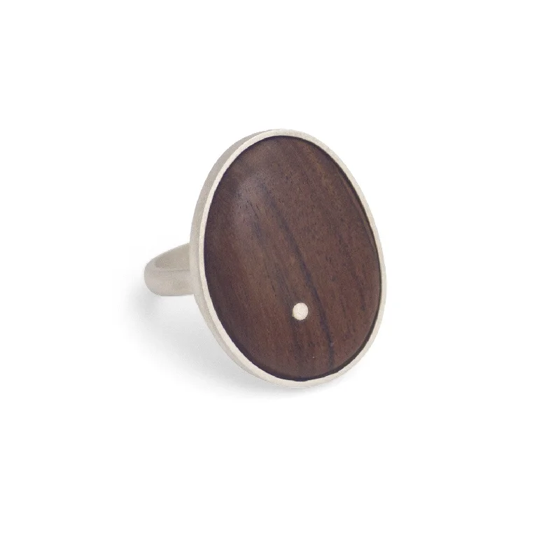 oval wood inlay ring