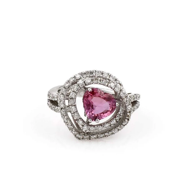 PINK SAPPHIRE AND DIAMOND RING