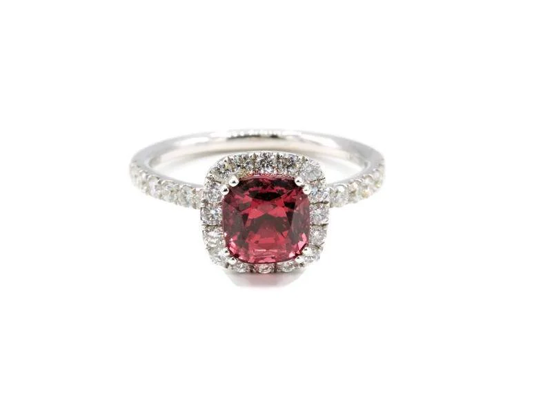 SPINEL AND DIAMOND HALO RING