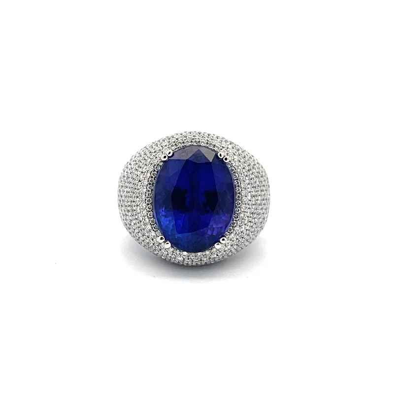 Tanzanite And Diamond Ring