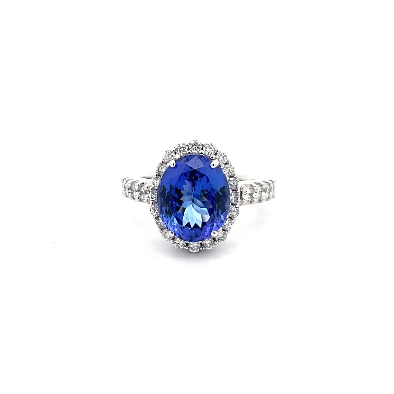 Tanzanite And Diamond Ring