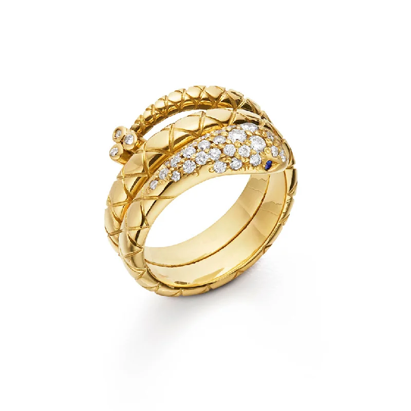 Temple St. Clair Diamond Pavé Serpent Ring