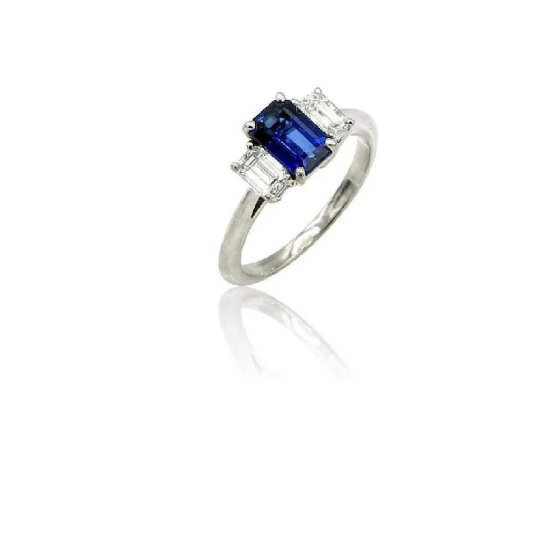 TIFFANY & CO SAPPHIRE AND DIAMOND RING