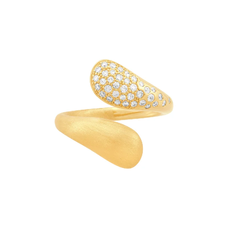 Topper Italia Gold Bypass Diamond Ring