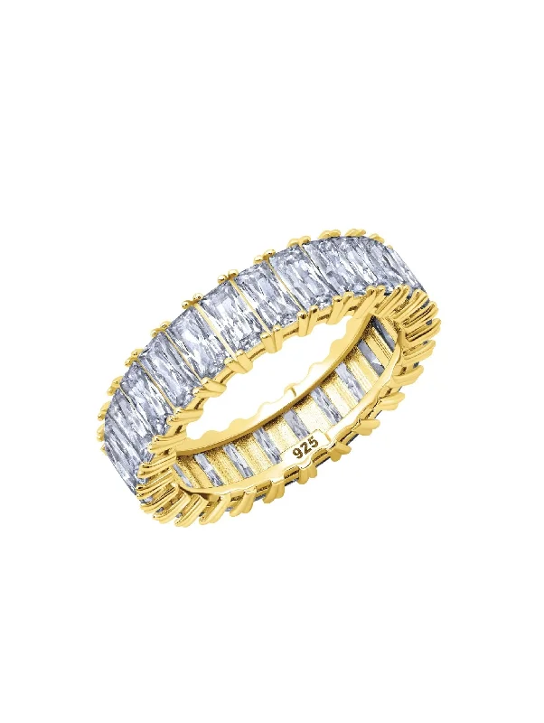 Vertical Baguette Eternity Band Ring