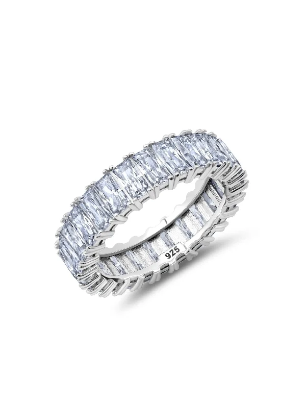 Vertical Baguette Eternity Band Ring