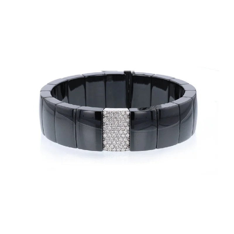 1.05 ctw Diamond Ceramic Stretch Bracelet