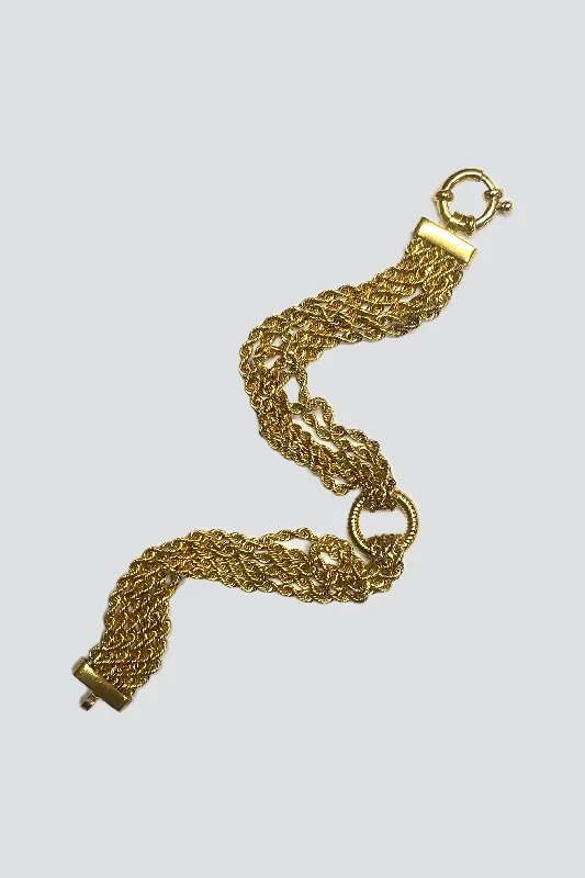 14K Gold Vermeil Multi Strand Bracelet