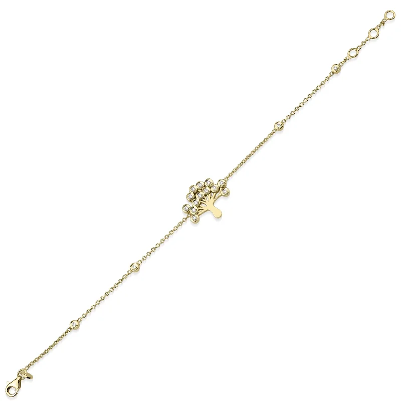 18K Gold and Diamond Mulberry Bracelet