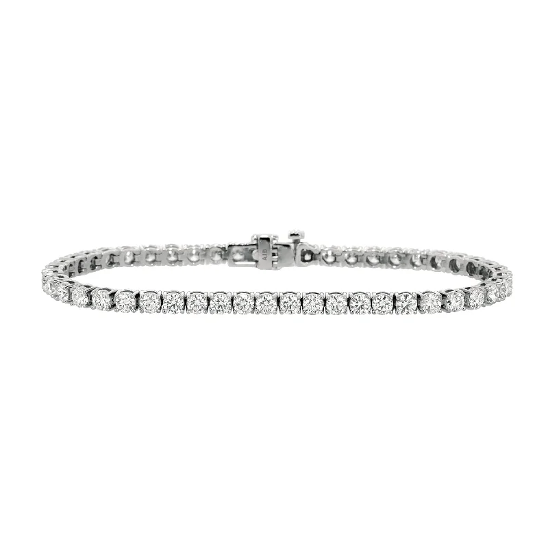 Sabel Collection 18K White Gold Round Diamond Tennis Bracelet