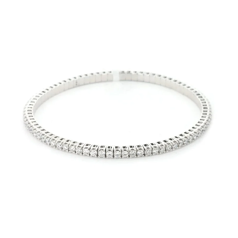 3.25 ctw Lab Grown Diamond Stretch Tennis Bracelet