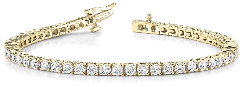 5 1/4ct Natural Diamond Tennis Bracelet in 14K Yellow Gold