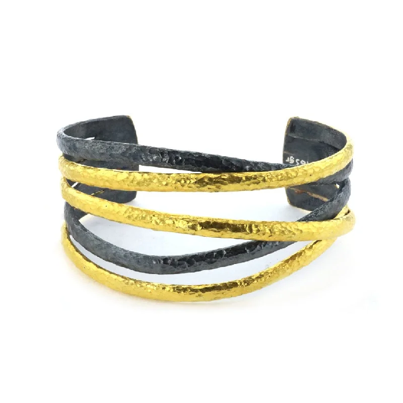 24K & Silver Cuff Bracelet | M10273343