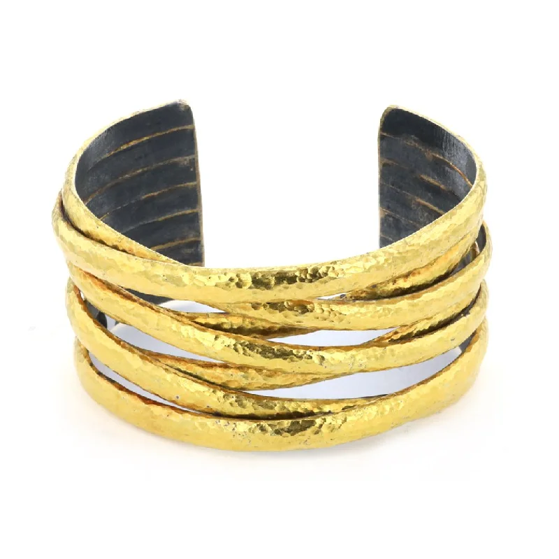 24K & Silver Cuff Bracelet