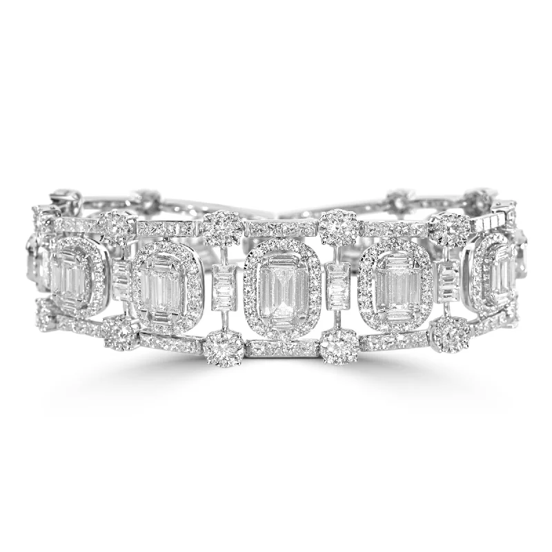 Baguette and Round Diamond Bracelet