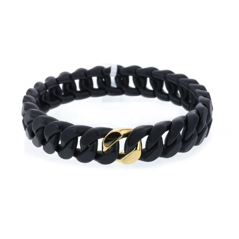 Black Ceramic Stretch Bracelet