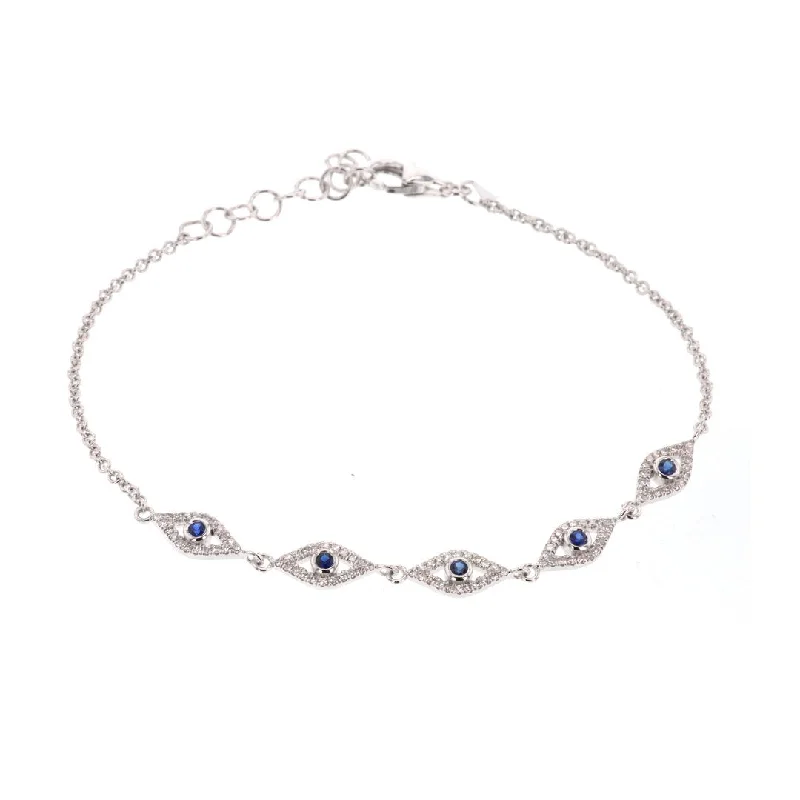 Blue Sapphire & Diamond Bracelet